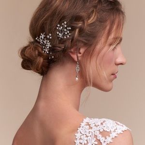 BHLDN stargazer silver hair pins